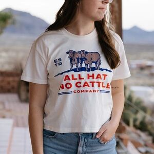 Sendero all hat no cattle cropped tee